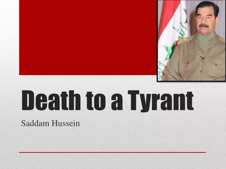 death to a tyrant