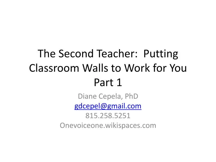 the second teacher putting classroom walls to work for you part 1