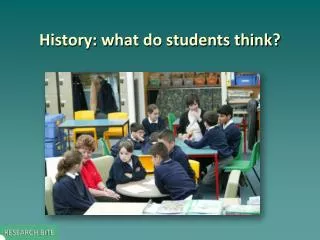 History: what do students think?