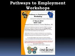 Pathways to Employment Workshops