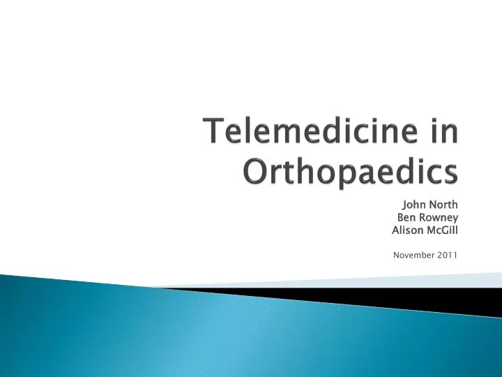 telemedicine in orthopaedics