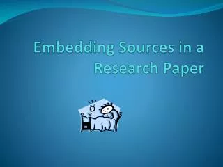 Embedding Sources in a Research Paper