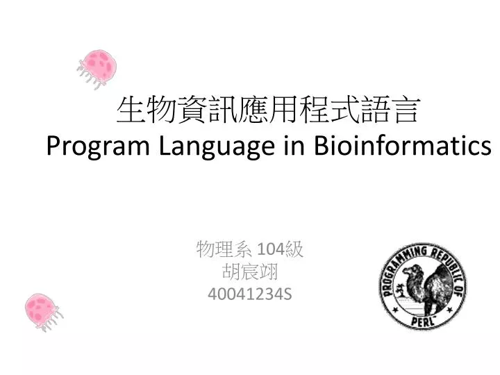 program language in bioinformatics
