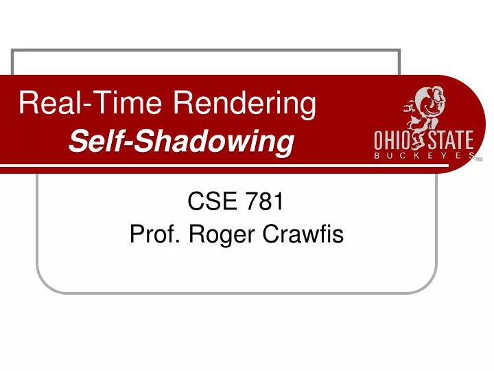 real time rendering self shadowing