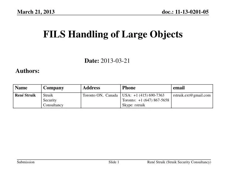 fils handling of large objects