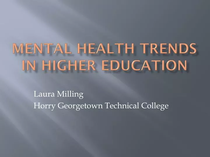 mental health trends in higher education