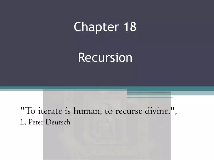 chapter 18 recursion