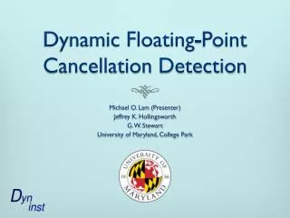 Dynamic Floating-Point Cancellation Detection