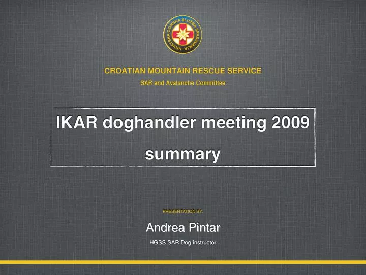 croatian mountain rescue service sar and avalanche committee