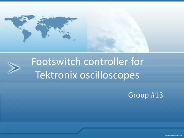 footswitch controller for tektronix oscilloscopes