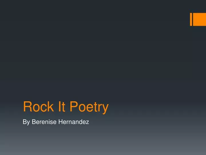 rock it poetry