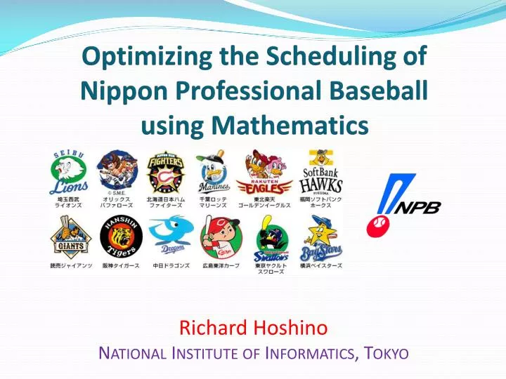 richard hoshino national institute of informatics tokyo
