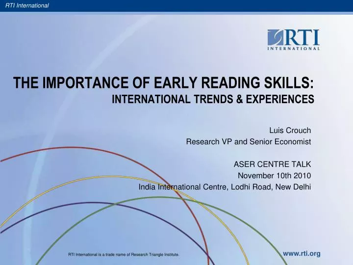 the importance of early reading skills international trends experiences