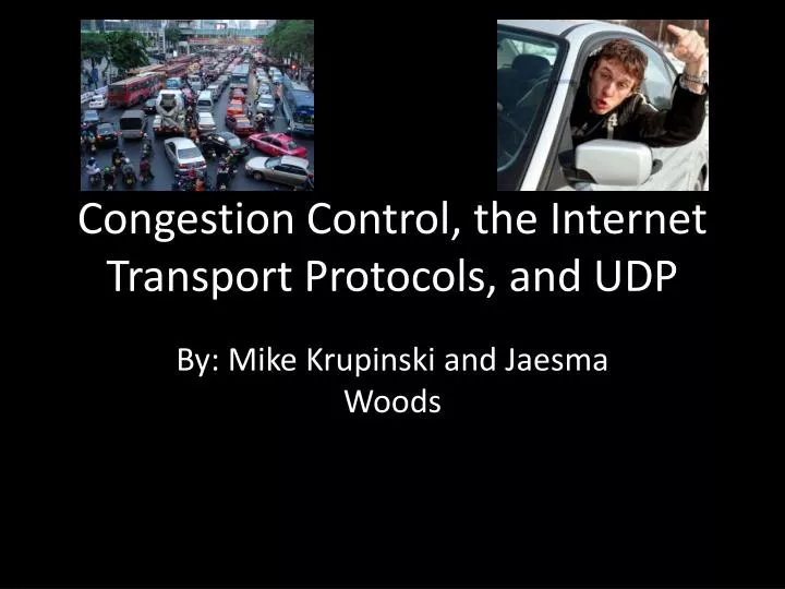 congestion control the internet transport protocols and udp