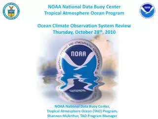 NOAA National Data Buoy Center Tropical Atmosphere Ocean Program