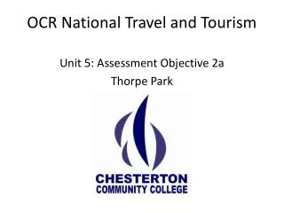 OCR National Travel and Tourism