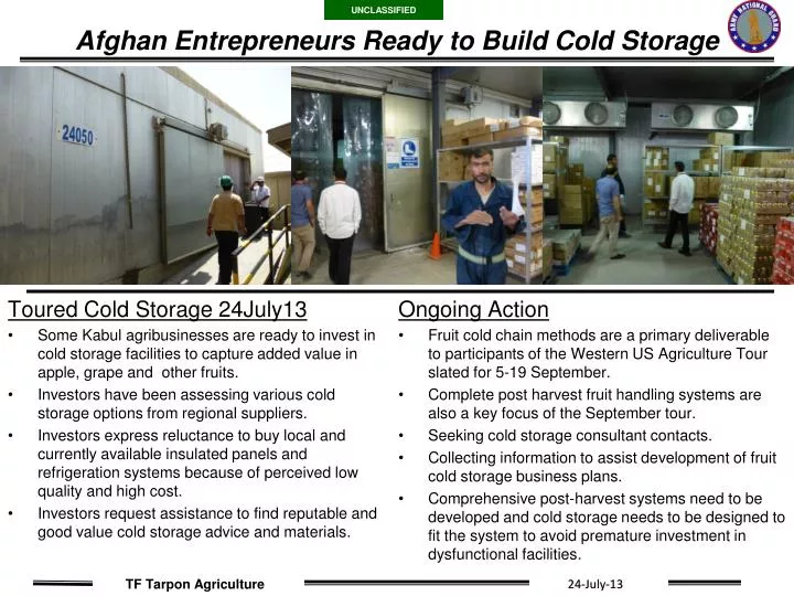afghan entrepreneurs ready to build cold storage