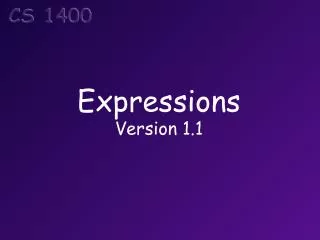 Expressions Version 1.1