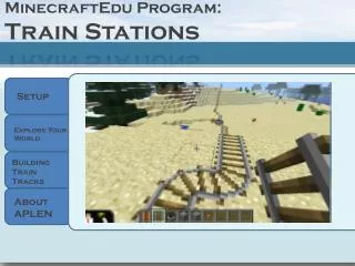 MinecraftEdu Program: Train Stations