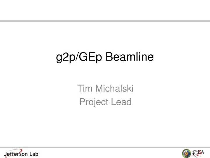 g2p gep beamline