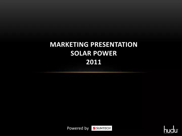 marketing presentation solar power 2011