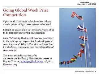 Going Global Week Prize Competition
