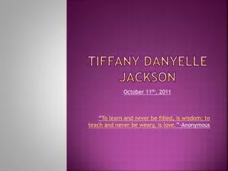Tiffany Danyelle Jackson