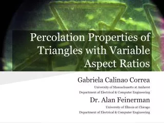 Percolation Properties of Triangles with Variable Aspect Ratios