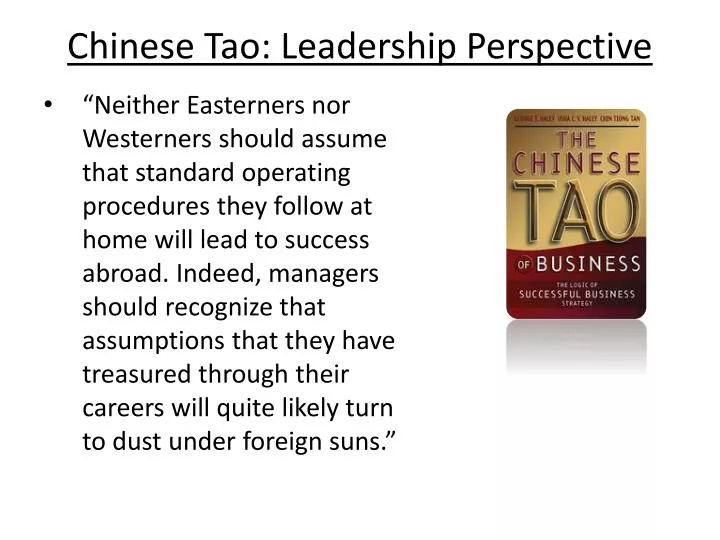 chinese tao leadership perspective