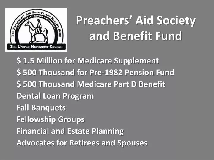 preachers aid society and benefit fund