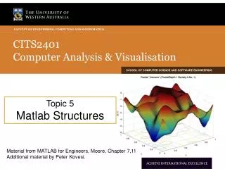 CITS2401 Computer Analysis &amp; Visualisation