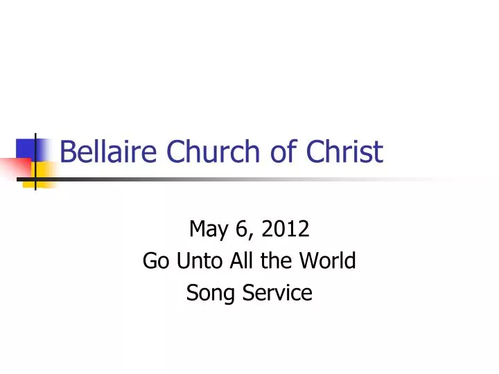 bellaire church of christ