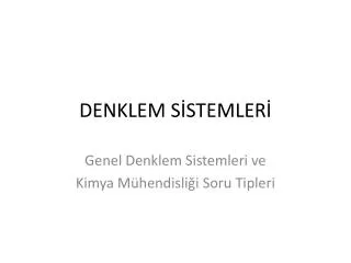 denklem s stemler