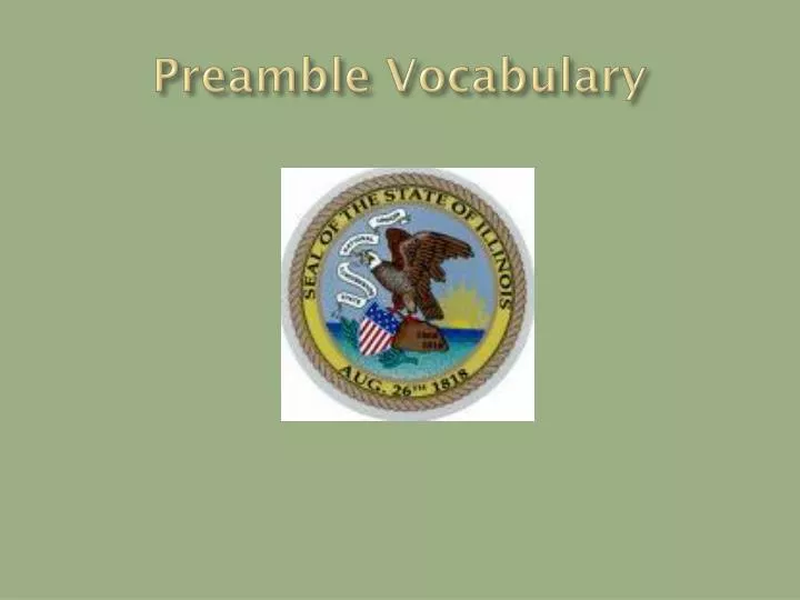 preamble vocabulary