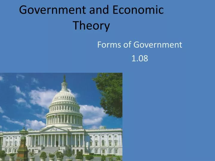 government and economic theory