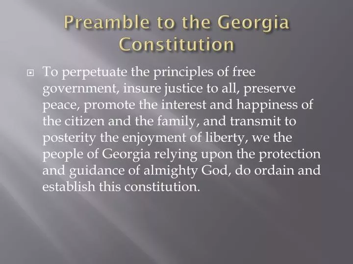 preamble to the georgia constitution