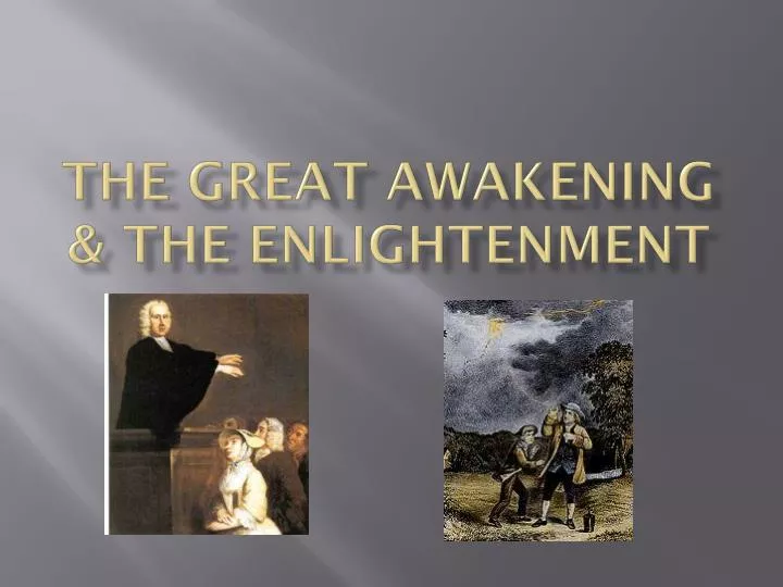 the great awakening the enlightenment