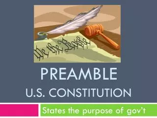 PREAMBLE U.s. Constitution
