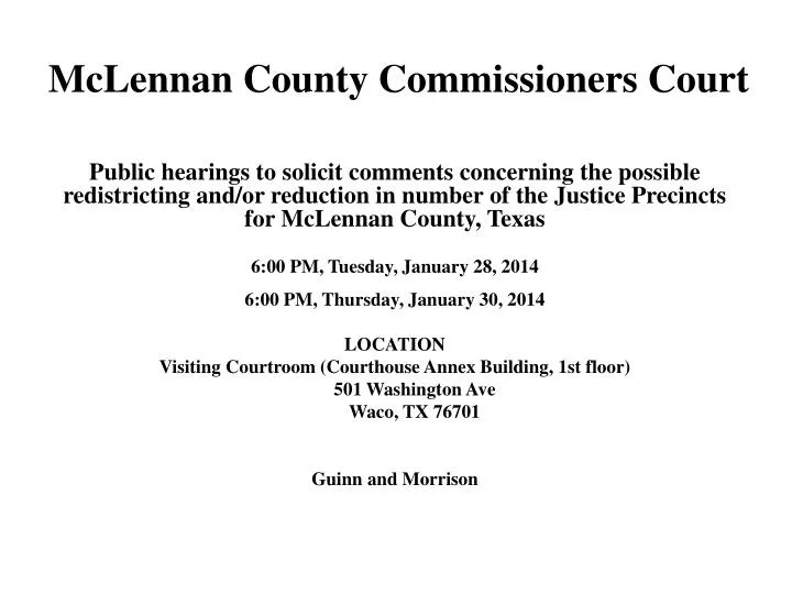 mclennan county commissioners court