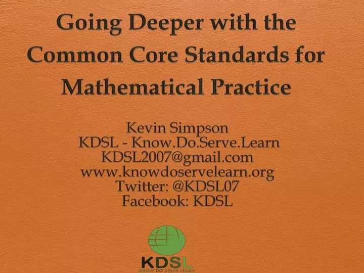 going deeper with the common core standards for mathematical practice