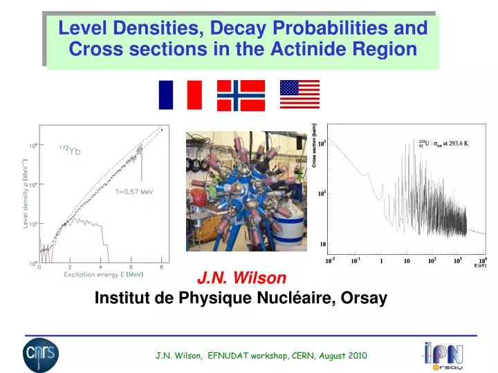 level densities decay probabilities and cross sections in the actinide region