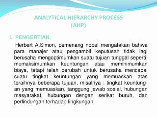 analytical hierarchy process ahp