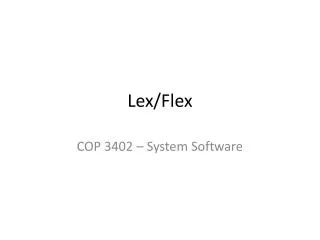 Lex /Flex