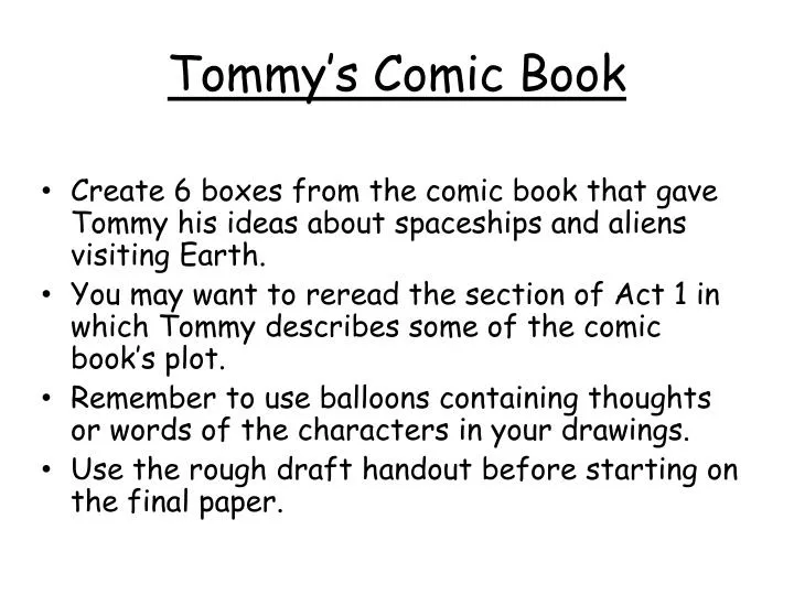 tommy s comic book