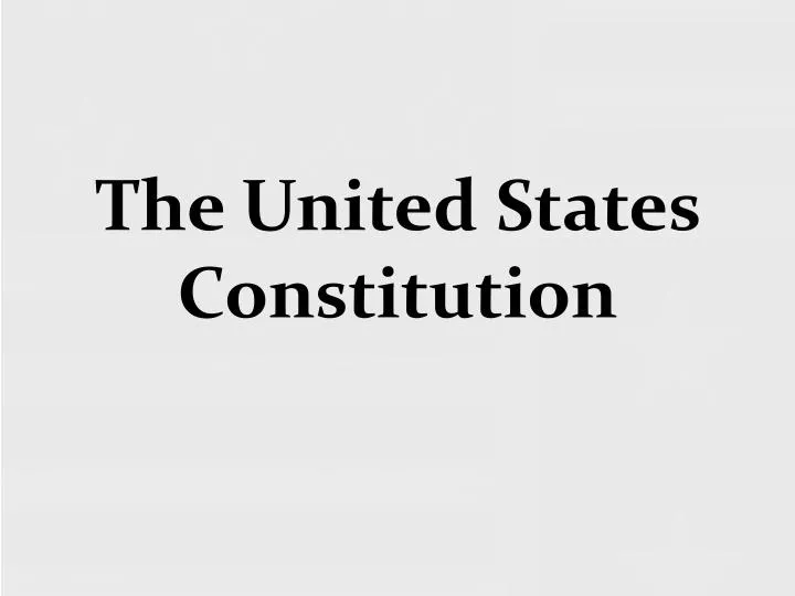 the united states constitution