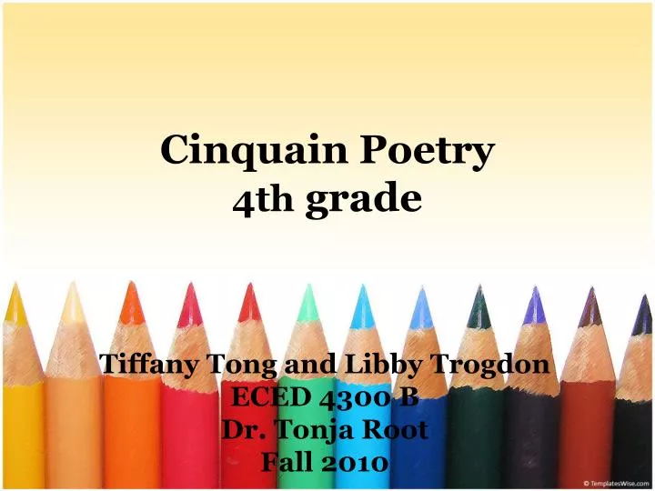 cinquain poetry 4th grade