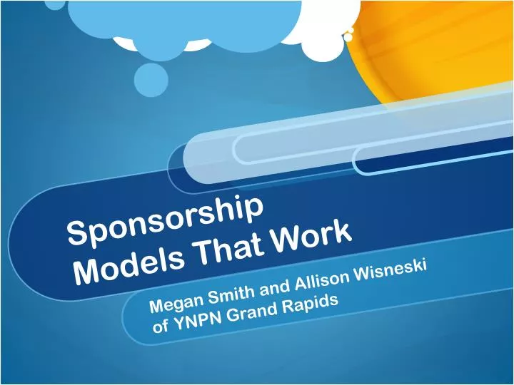 sponsorship models that work