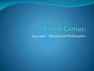 Albert Camus: