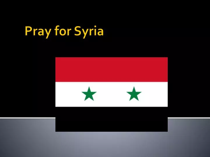 pray for syria