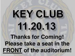 Key Club 11.20.13